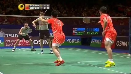 [Highlights] 2013 All England R16 MD Liu Xiao Long Qiu Zi Han vs M. Boe C.Mogensen