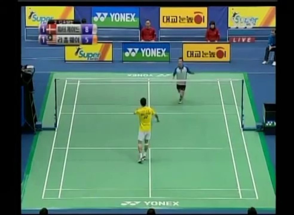 [Highlights] Badminton Lee Chong Wei vs Peter Gade Korea 2008 (Low)