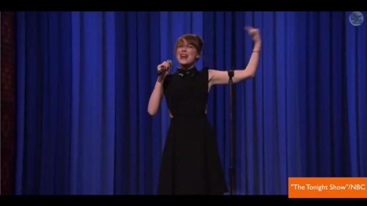 Emma Stone And Jimmy Fallon Face Off In Epic Lip Sync Contest