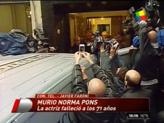 Retiran el cuerpo de Norma Pons