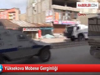 Yüksekova'da Bir Grup MOBESE Direğini İndirmek İstedi