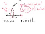 DERS 1 Limit'in tanımıyla CALCULUS'e başlangıç (epsilon - delta ilişkisi)