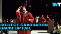Graduation Backflip Fail from Davenport University | What's Trending Now