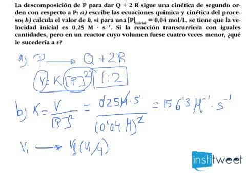 Ecuación de velocidad Escribir ecuaciones cinéticas Cinética química