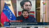 Anuncia Maduro captura de uno de los 