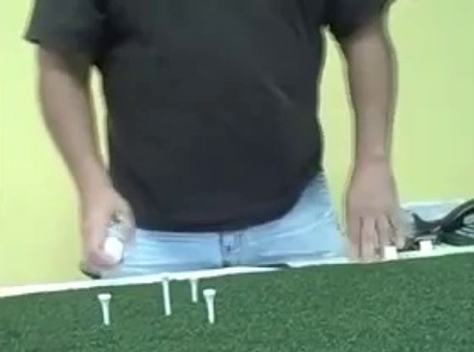 golf mat takes a real tee