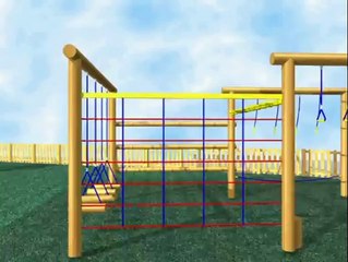 Trim Trail, Tower Unit and Space Explorer (Holiday Park Design. Animation)