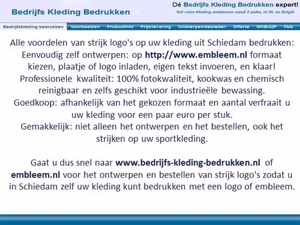 Kleding bedrukken Schiedam