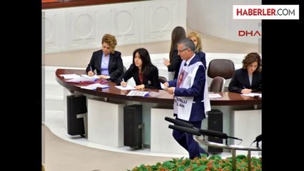 Genel Kurul'da MHP'li Vekilden Engin Alan Protestosu