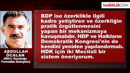Öcalan'ın MİT'e Sunduğu Formülün Detayları