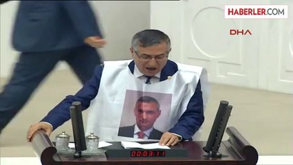 Genel Kurul'da MHP'li Vekilden Engin Alan Protestosu