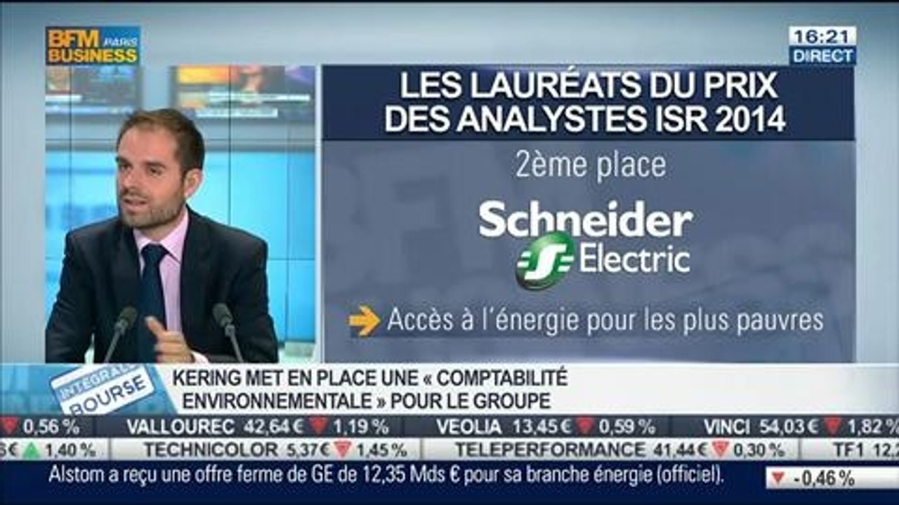 Kering reçoit le prix FIR des Analystes ISR 2014: Frédéric Vuillod, dans Intégrale Bourse - 30/04