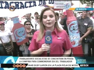 Trabajadores oficialistas se concentran para marchar desde varios puntos