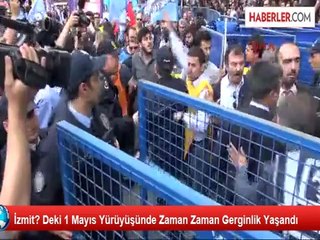 İzmit? Deki 1 Mayıs Yürüyüşünde Zaman Zaman Gerginlik Yaşandı