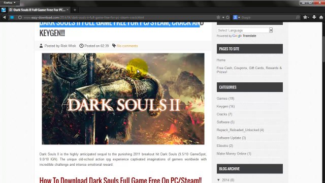 How To Download Dark Souls II For Your PC/Steam [Tutorial]
