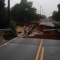 Flooding Wipes Out Road in Pensacola