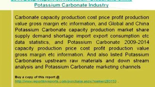 Potassium Carbonate Industry Development Trends & Proposals 2014