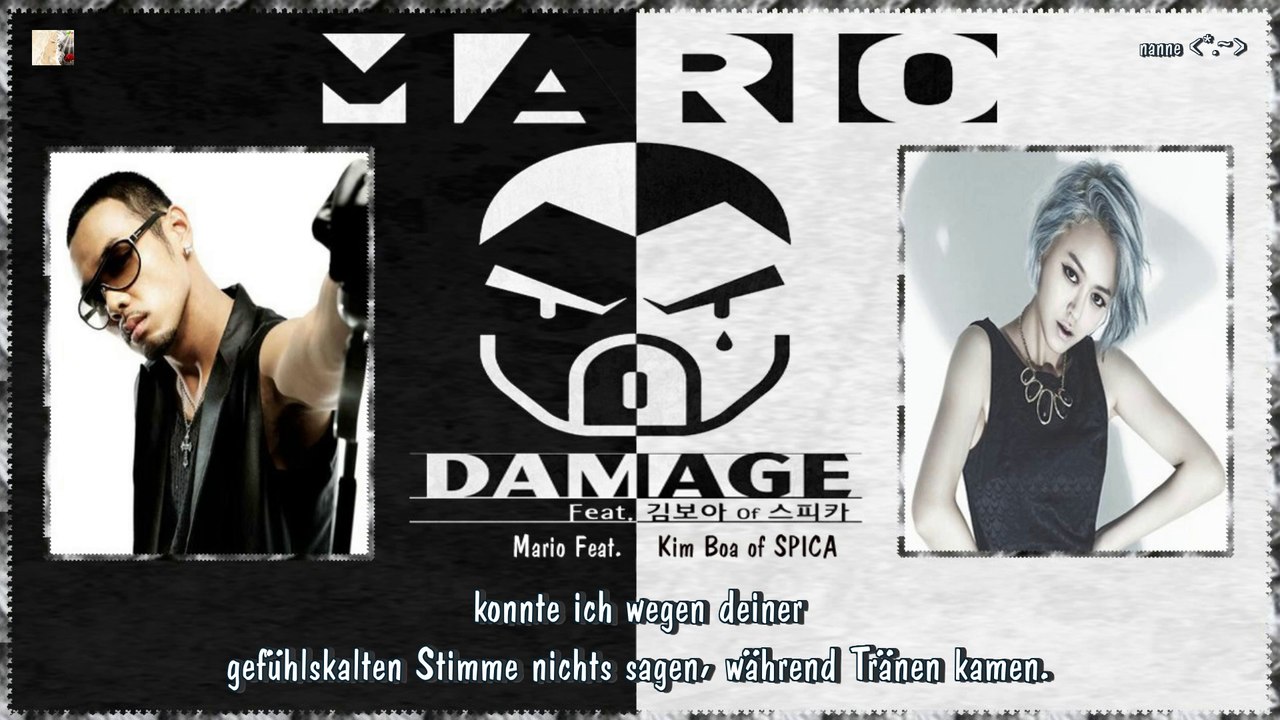 Mario feat. Kim Boa of SPICA - DAMAGE k-pop [german sub]