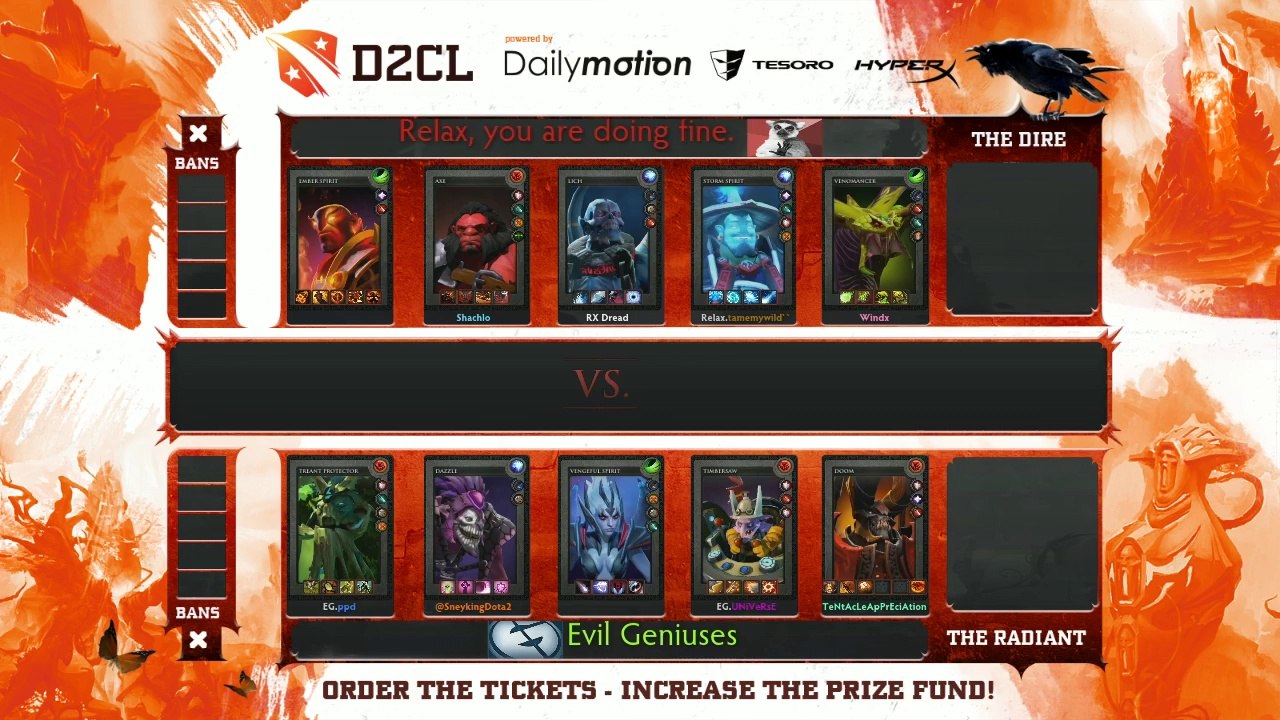 Evil Geniuses vs Relax Game 1 - Dota 2 Champion...
