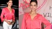 Deepika Padukone looks Hot & Gorgeous in Pink Dress at La Senza Lingerie Store launch event