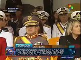 Correa presidió acto de cambio de alto mando militar en Ecuador