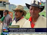 Paro agrario nacional colombiano cumple 3 días