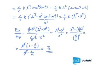 Relación entre energía total y amplitud en un movimiento armónico simple
