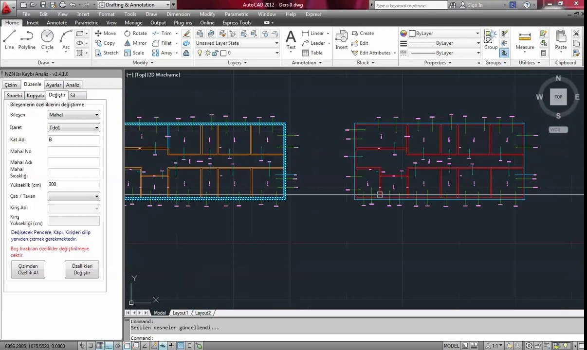 NZN Isı Kaybı Programı ile örnek kalorifer tesisatı hesabı ve çizimi - Bölüm 1