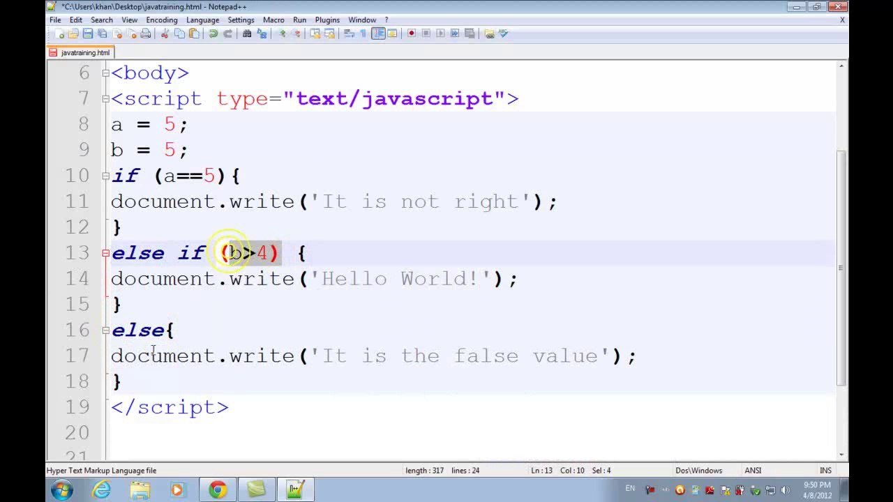JavaScript in Urdu Part 4