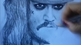 Pirates of the Caribbean Portrait Speed Drawing - Draw Faces
