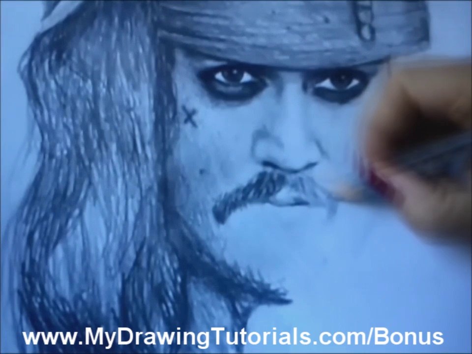 Pirates of the Caribbean Portrait Speed Drawing - Draw Faces