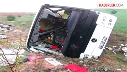 1 Mayıs İçin İşçileri Taşıyan Otobüs Kaza Yaptı