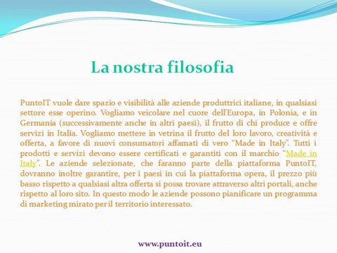 PuntoIT - 100% Made In Italy B2B Portale per la Polonia e la Germania