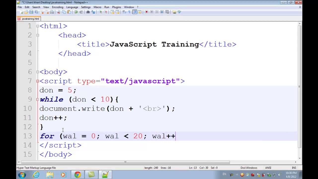 JavaScript in Urdu Part 7