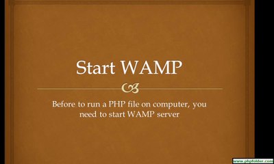 How to start WAMP Server
