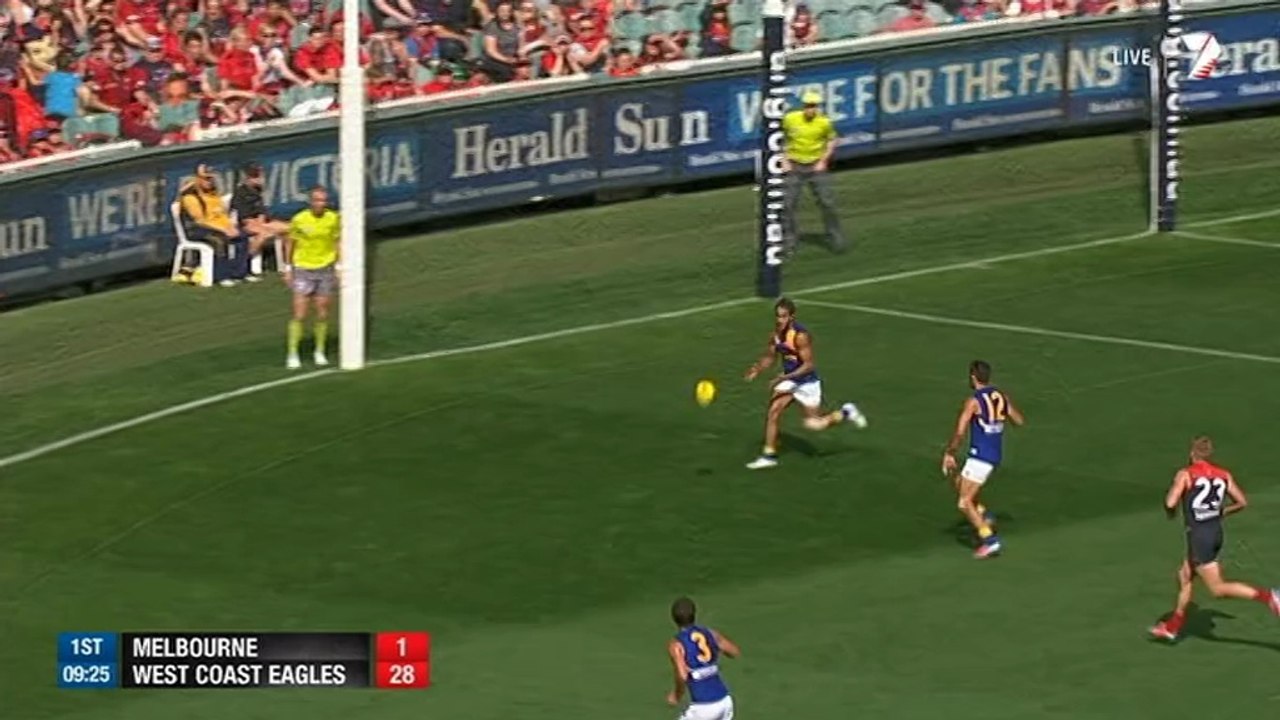 AFL 2014 Round 2 - Melbourne v West Coast 1st Qtr x264