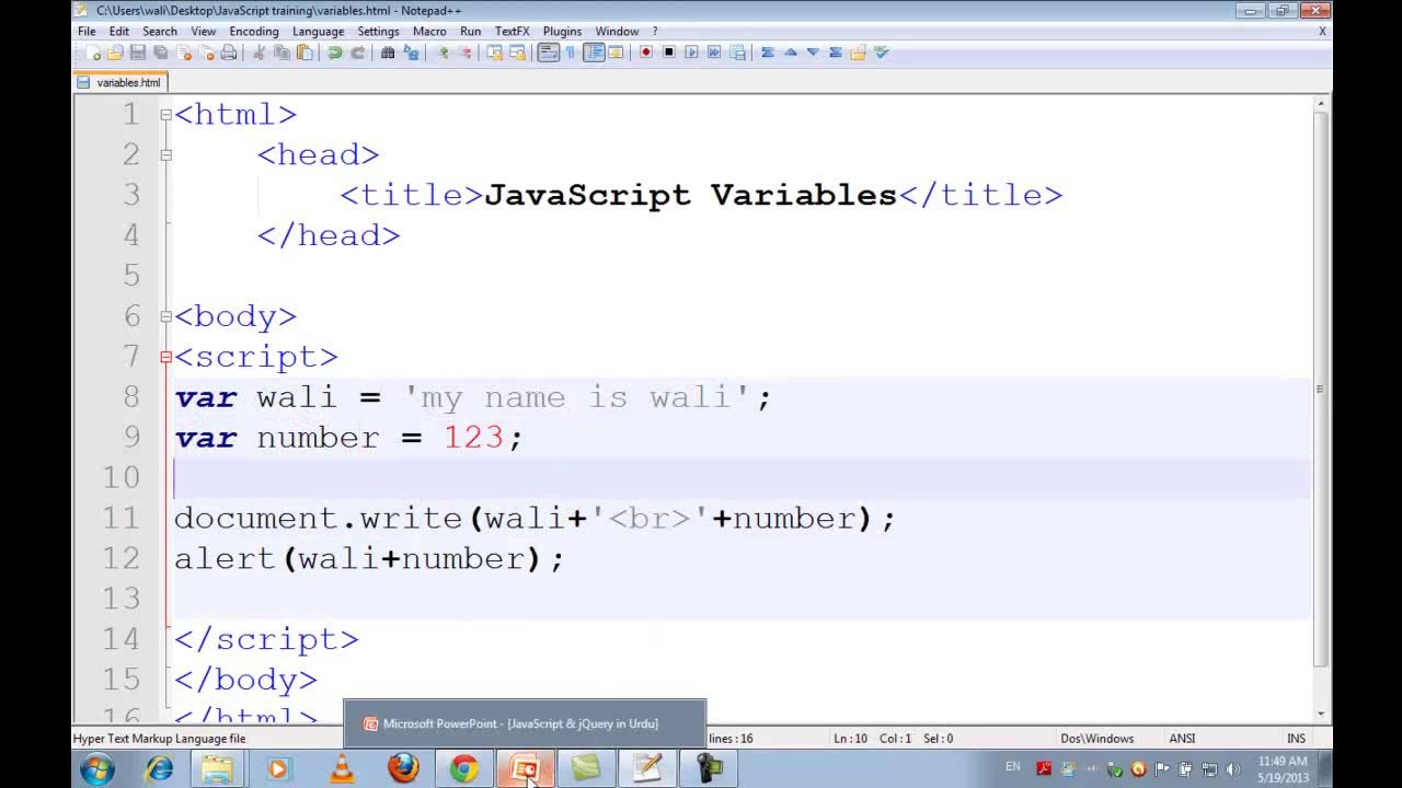 JavaScript in Urdu  Part 34