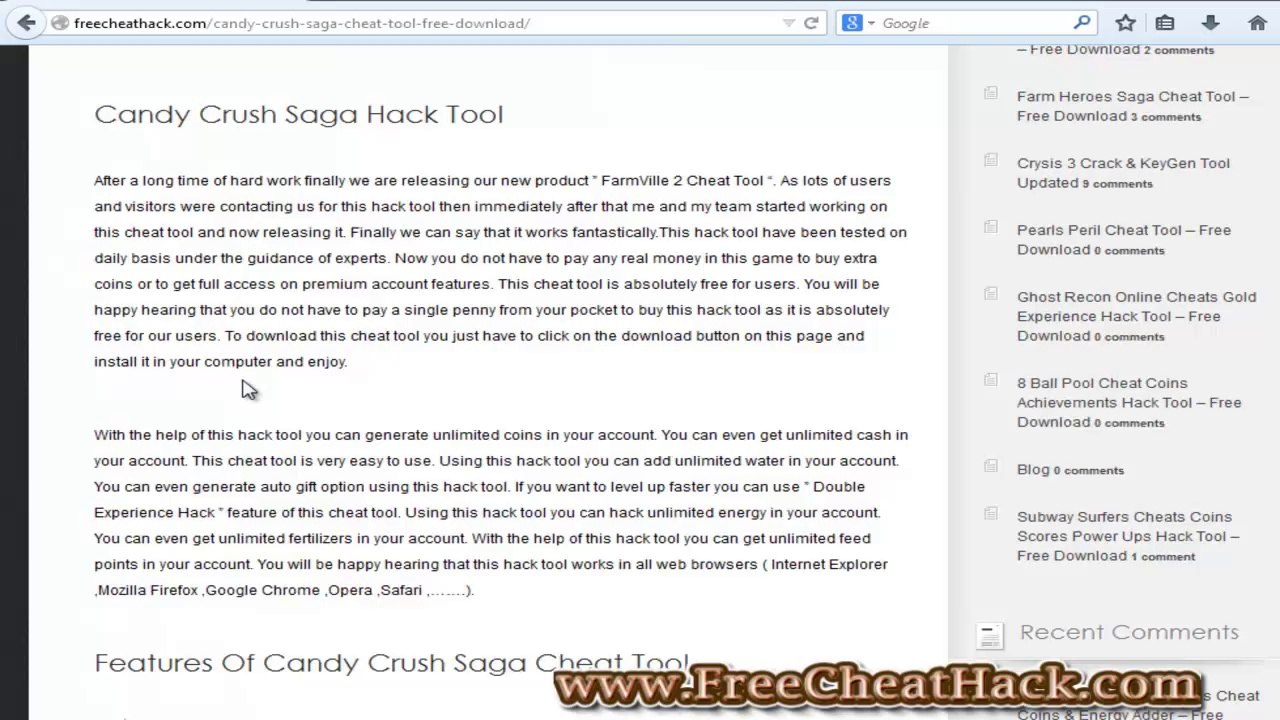 Candy Crush Saga Cheat Tool 2014 Updated
