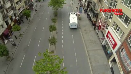 İstanbul - Şişli'deki müdahalenin havadan görüntüsü