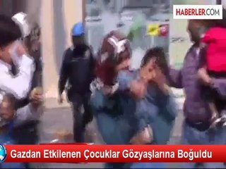 Gazdan Etkilenen Çocuklar Gözyaşlarına Boğuldu