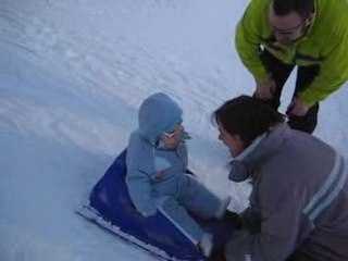 Ma 2ème balade en luge, mais avec tata