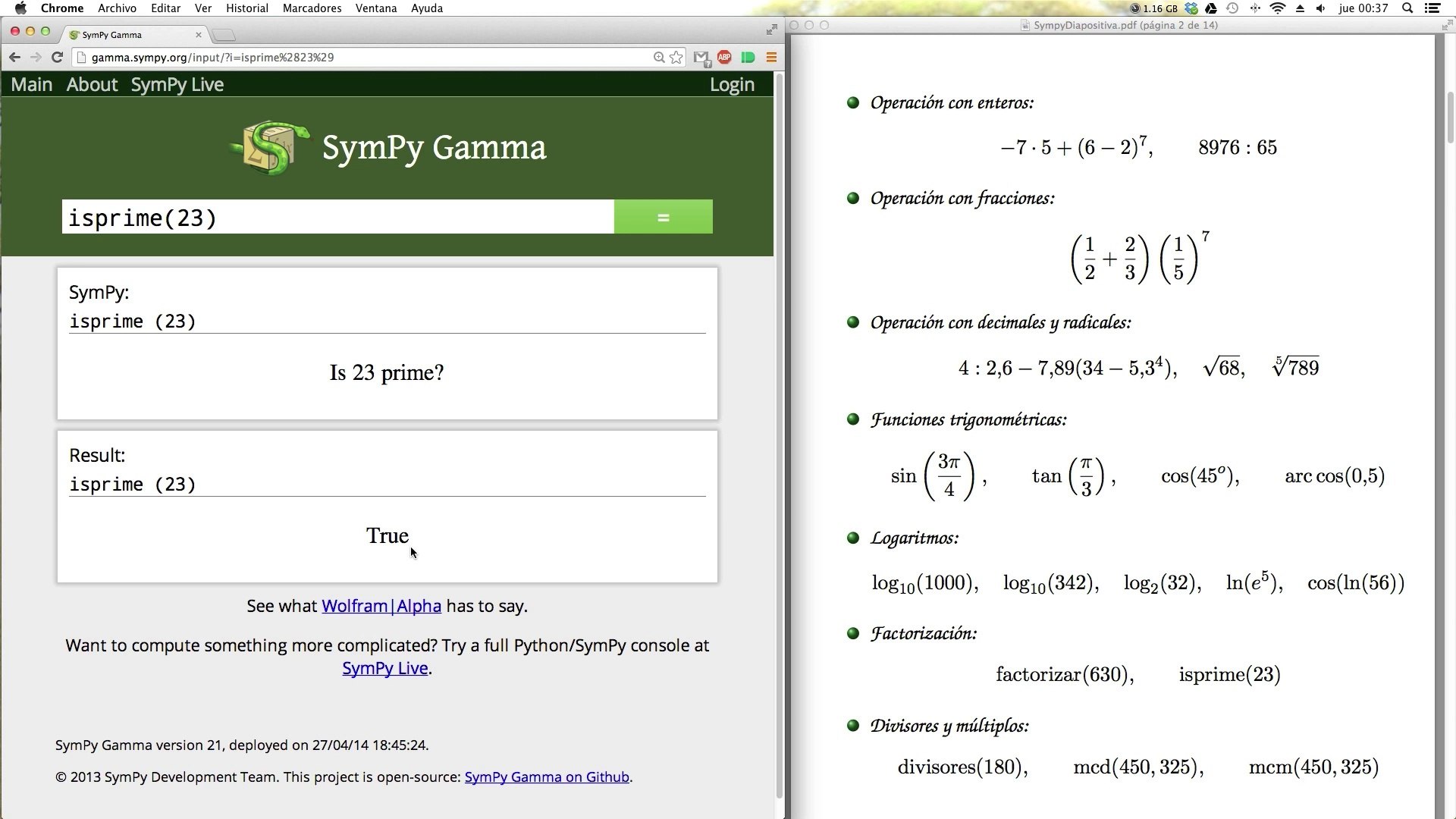 Sympy Gamma y Matemáticas - Vídeo Dailymotion