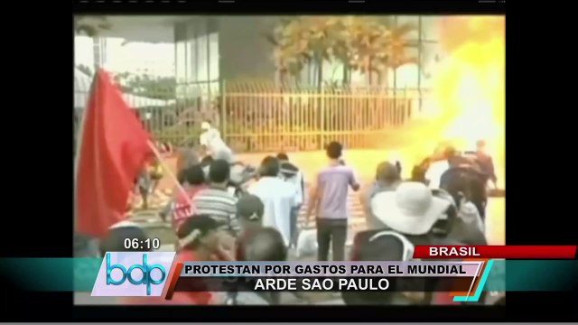 Cientos de ciudadanos protestaron contra Mundial de Brasil 2014 en Sao Paulo
