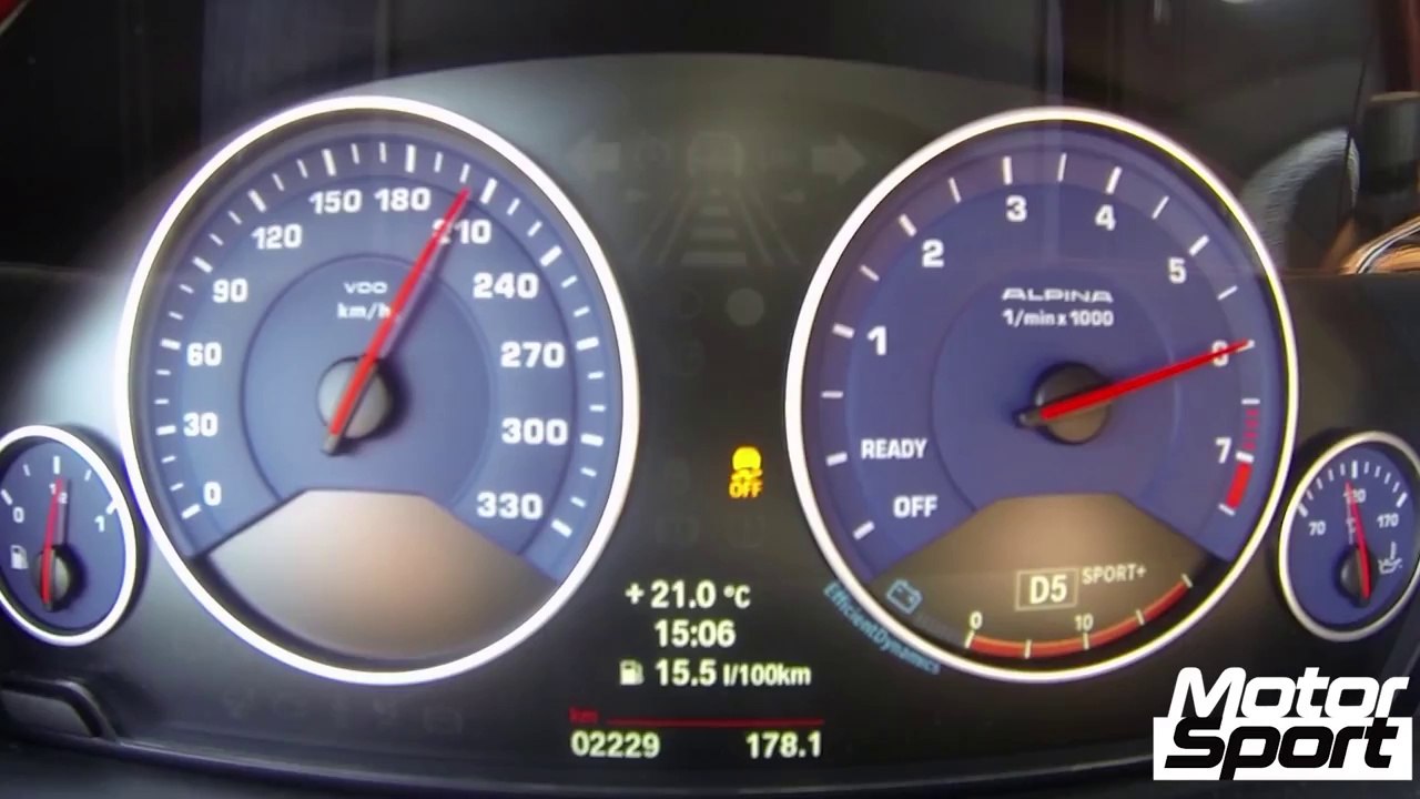 1000 m départ arrêté en Alpina B3 Biturbo