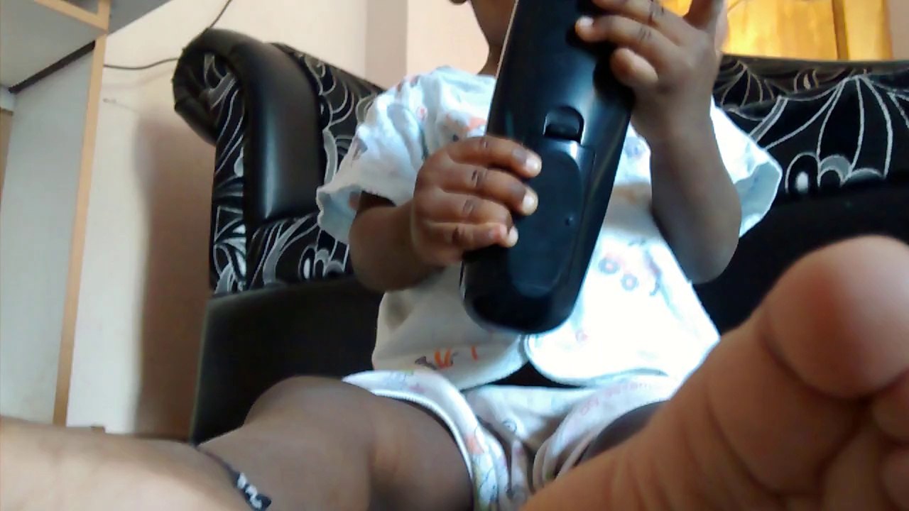 aarush playing with remote