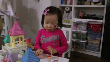 Girl And Sylvanian Families