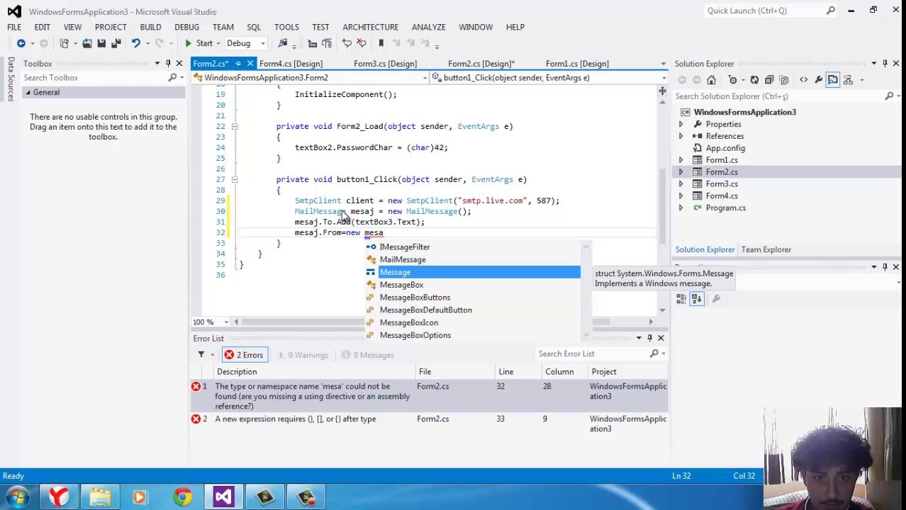 Hakan URBAŞ C# E-Mail Gönderme (Hotmail,Gmail,Yahoo)