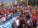 İşçiler ve cumhuriyet güçleri 1 Mayıs'ı Türk Bayrakları ile kutladı