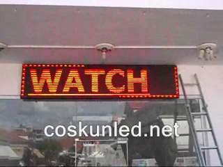 288x64 cm usb girişli kayan yazı Grafik tabela  www.coskunled.net