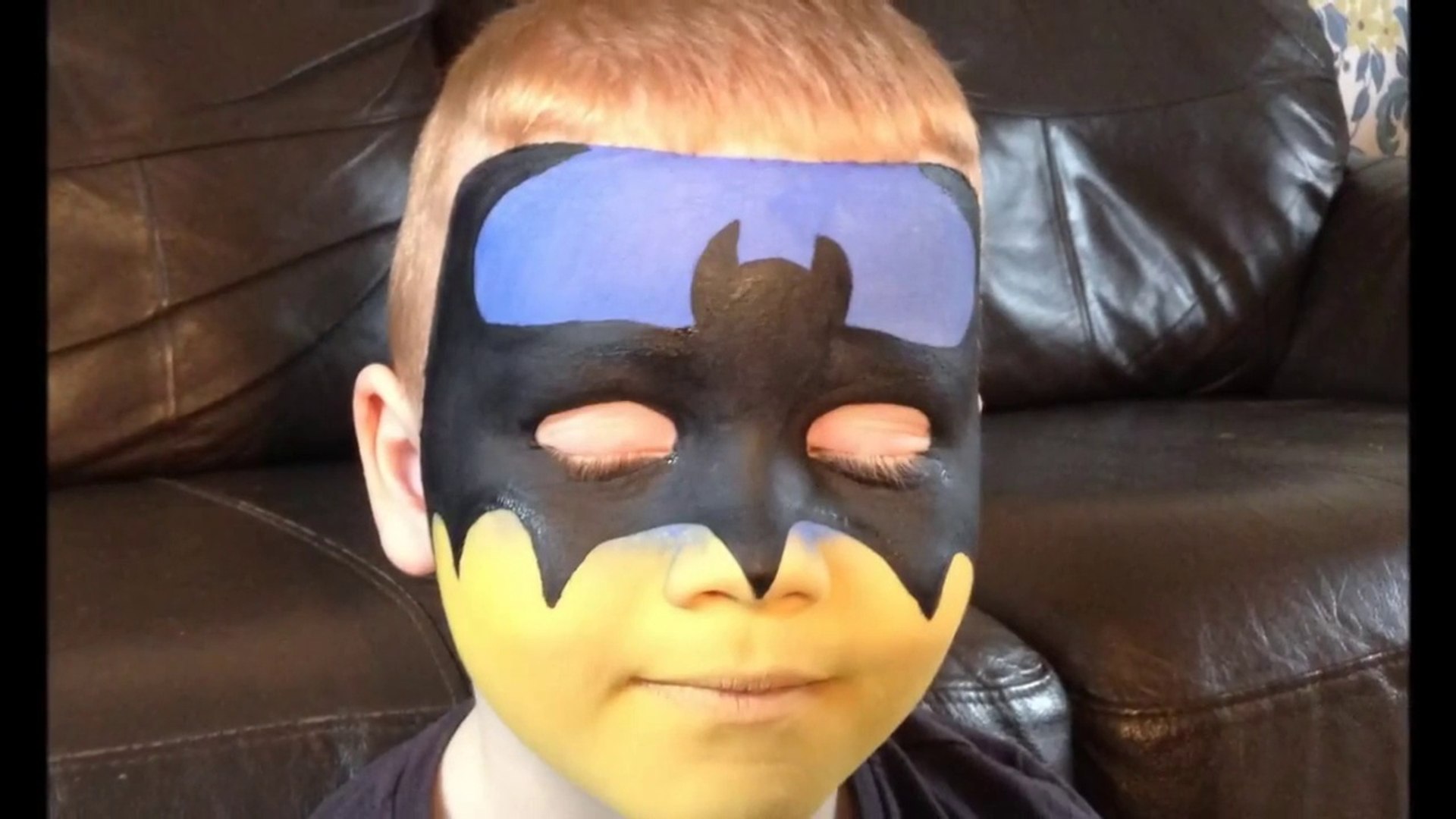 Easy Batman Face Painting _ Make-up Tutorial Design - Easy Guide -  Children's Face Painting Tutorial - video Dailymotion